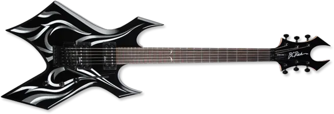 Kerry King Warlock Two Tribal Onyx Bc Rich Guitars Bc Rich Kerry King Wartribe 6 Png Rock Guitar Png