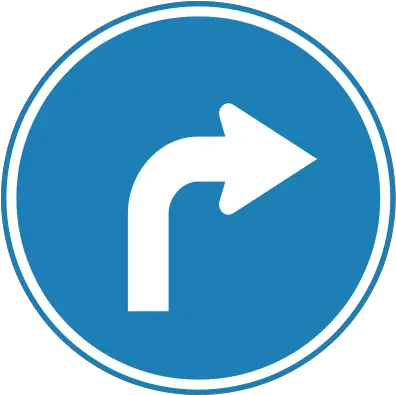 Filekorean Traffic Sign Right Turnsvg Wikimedia Commons Turn Right Png Page Peel Icon