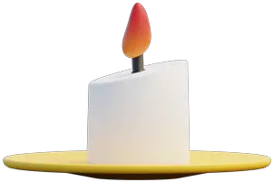 Premium Burning Candle 3d Illustration Download In Png Obj Candle Holder Birthday Candle Icon