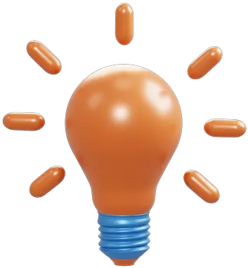 Light Bulb 3d Illustrations Designs Images Vectors Hd Png Orange Icon