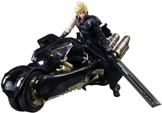 Final Fantasy Vii Cloud Strife U0026 Fenrir Play Arts Kai 11u201d Action Figure Play Arts Cloud Fenrir Png Cloud Strife Transparent