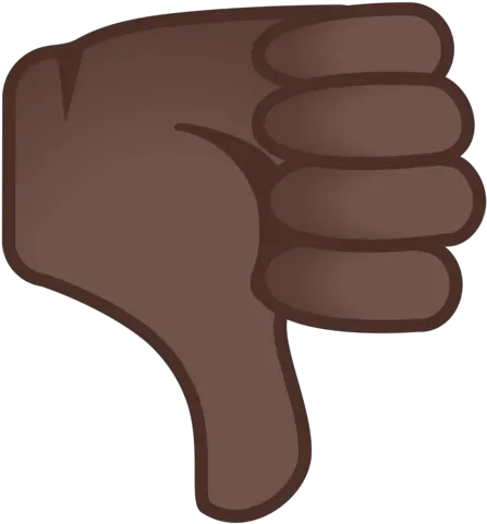 Dark Skin Tone Emoji Black Thumbs Down Emoji Png Thumbs Down Transparent