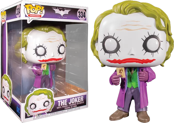 Batman Dark Knight Joker 10 Inch Pop Vinyl Figure Voodoo Funko Pop Joker 10 Inch Png Batman Dark Knight Logo