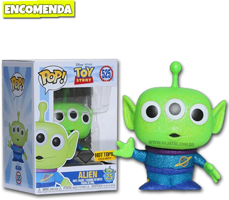 Pré Venda Funko Pop Toy Story Alien 525 Diamond Loja Tsc Diamond Alien Funko Pop Png Toy Story Alien Png