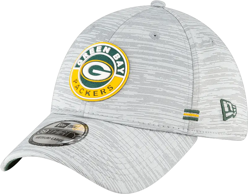 Menu0027s Green Bay Packers New Era Gray 2020 Nfl Sideline Official 39thirty Flex Hat Green Bay Packers Cap 2020 Png Green Bay Packers Png