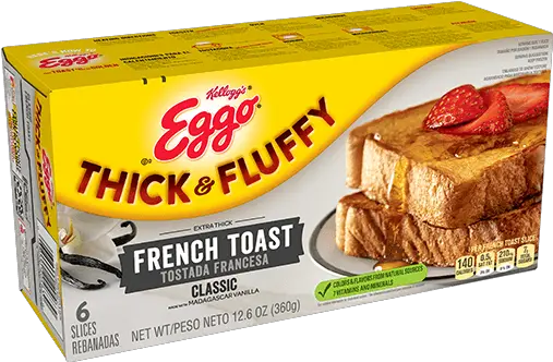 Kelloggu0027s Eggo French Toast Thick U0026 Fluffy Blueberry Thick And Fluffy Eggo Waffles Png Eggo Png