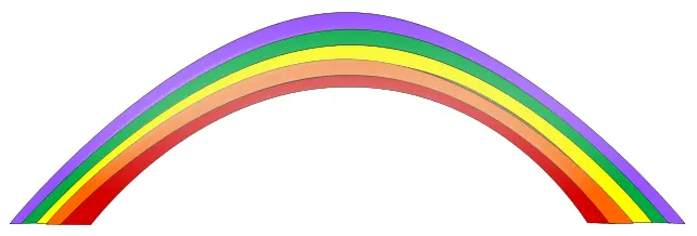 Transparent Rainbow Cartoon Png