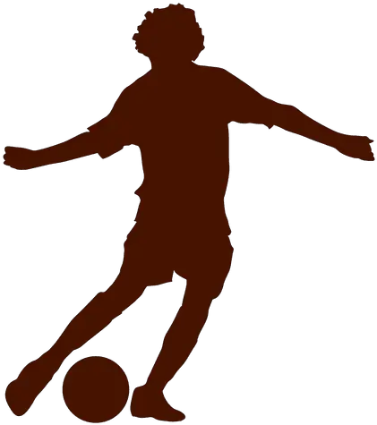 Male Teen Playing Football Silhouette Transparent Png Chico Jugando Futbol Png Teen Png