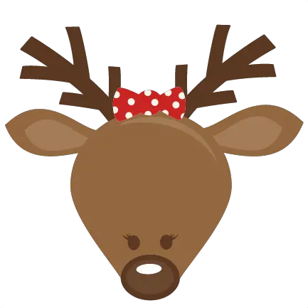 Cute Girl Reindeer Head Svg Cutting Rudolf The Rednosed Reindeer Png Deer Head Png