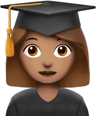 Female Graduate Student Apple Emoji Transparent Png Stickpng Student Emoji Png Female Png