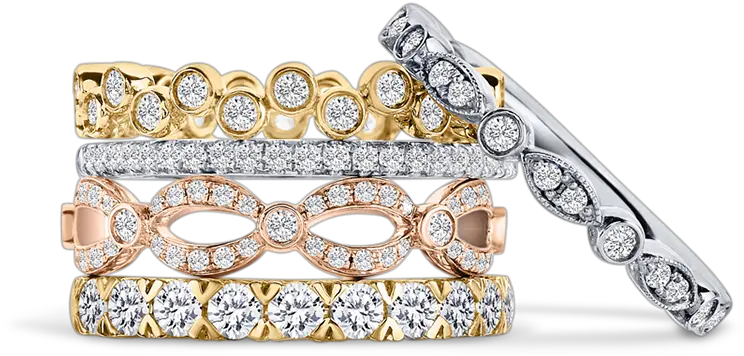 Wedding Bands Jewel Box Morgan Hill Stackable Diamond Ring Png Wedding Ring Png