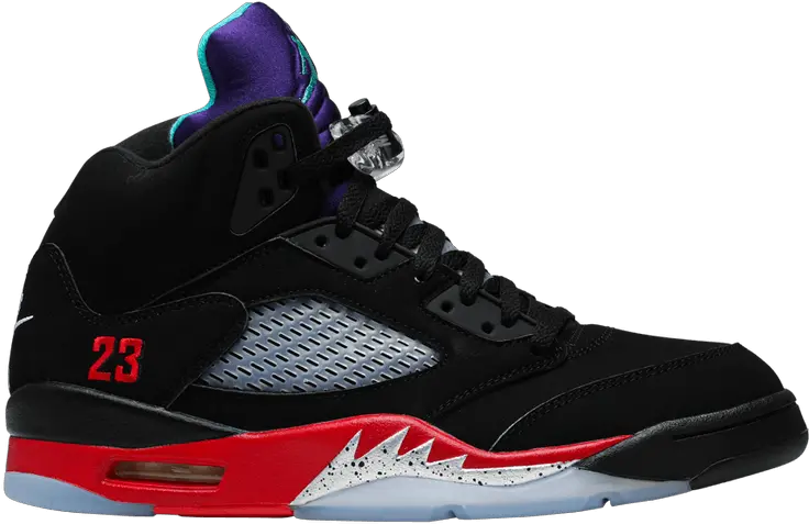 Air Jordan 5 Retro U0027top 3u0027 Air Jordan Cz1786 001 Goat Jordans 5 Black Fire Red Grape Png Jordan Shoes Png