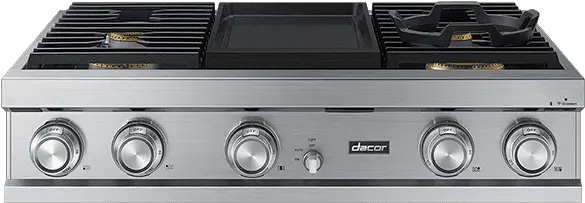 Dacor Cooktops Rangetops Stainless Dacor Gas Rangetop Stainless Steel Dtt Png Electrolux Icon Gas Range