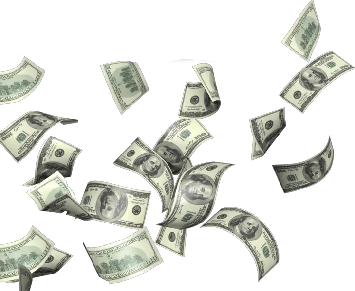 Download 100 Dollars Rain Png Full Size Png Image Pngkit Money Flying Png Money Rain Png