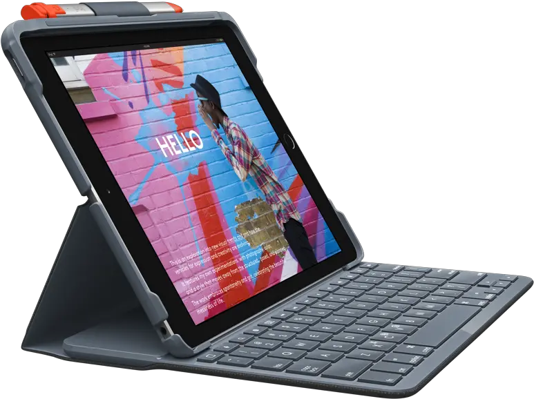 Logitech Slim Folio Keyboard Case For Ipad 5th 6th U0026 7th Ipad 7th Gen Keyboard Case Png Ipad Frame Png