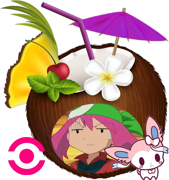 Death U2013 Pinkieu0027s Paradise Coconut Tropical Drink Clipart Png Gurren Lagann Icon