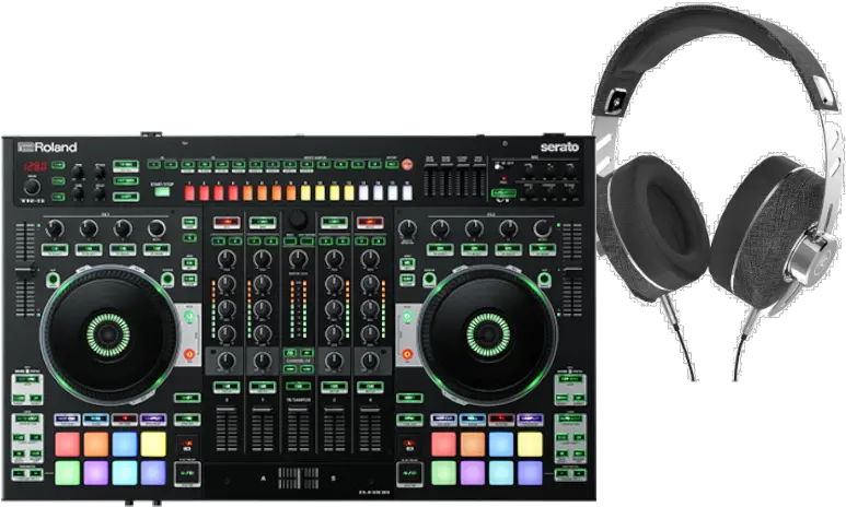 Roland Dj 808 Serato Dj Controller W Floyd Rose Fr52 Black 3d Headphones Roland 808 Dj Png Dj Headphones Png