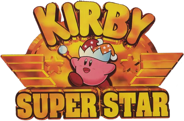 Kirby Is Drawn Slightly Differently In Kirby Super Star Logo Png Kirby Logo Png