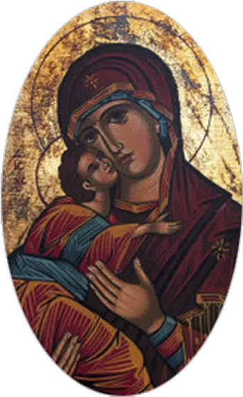 Pondering Mary Meteora Greece Holy Paintings Png Jesus Greek Icon