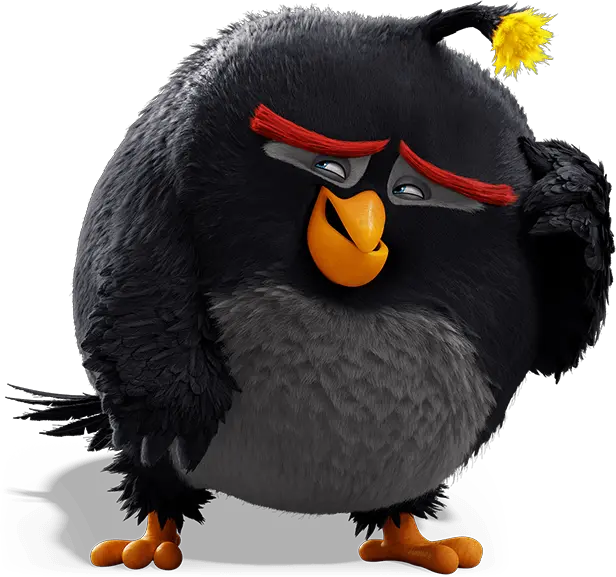 Angry Birds Bomb Character Transparent Angry Bird Bomb Png Angry Bird Png