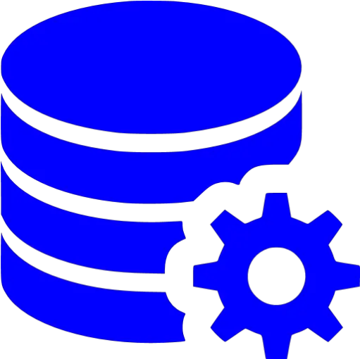 Blue Data Configuration Icon Blue Data Icon Png Data Source Icon