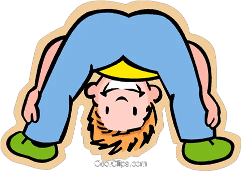 Download Little Boy Looking Through His Legs Royalty Free Bend Over Look Between Legs Png Cartoon Legs Png