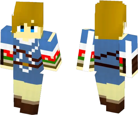 Download Link Form Zelda Breath Of The Wild Minecraft Skin Illustration Png Breath Of The Wild Link Png