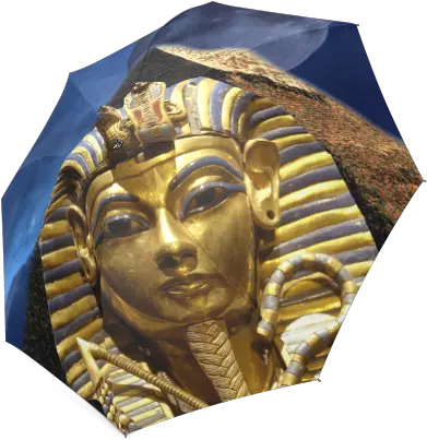 King Tut And Pyramid Foldable Umbrella Png