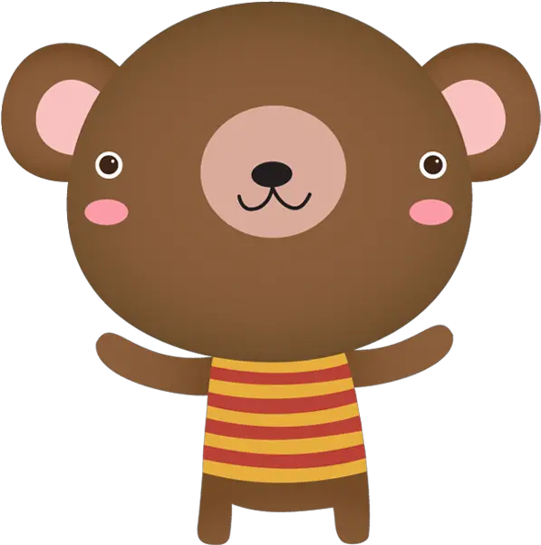 Cute Cartoon Bear Standing Clip Art Png Cartoon Bear Png