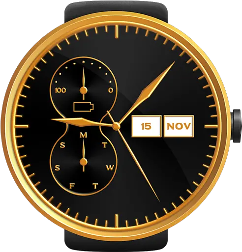 Gold Watch Face Saw Blade Png Watch Face Png