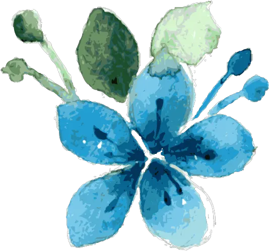 Blue Flowers Png Transparent Background Watercolour Blue Flower Png Watercolor Flower Png