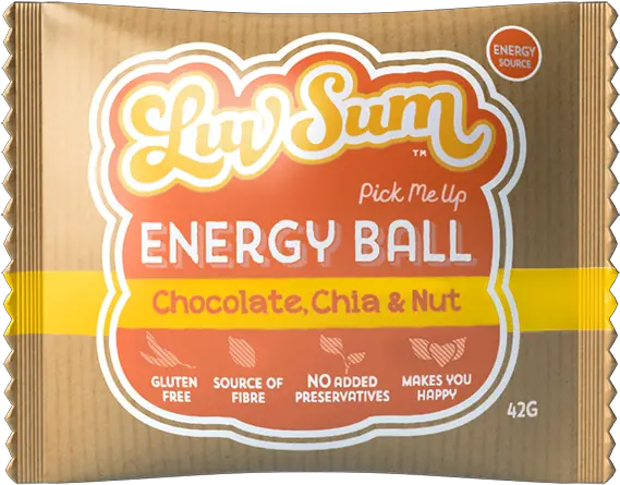 Luv Sum Chocolate Chia Protein Ball Best Before201906 Paper Png Energy Ball Png