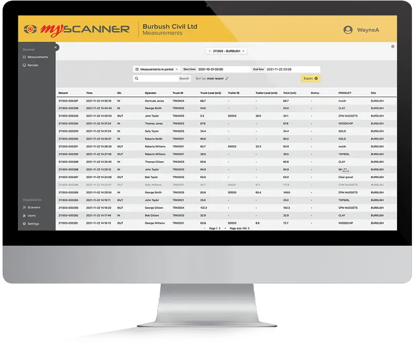 Loadscan Myscanner Remote Access Service For Load Volume Web Design Png Web Portal Account Icon