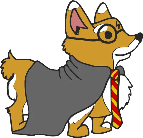 Movies Personal Use Potter Corgi Pembroke Welsh Corgi Harry Potter Corgi Sticker Png Corgi Png