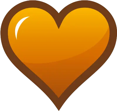 Orange Heart Icon Png Clip Arts For Web Brown Heart Clipart Heart Symbol Png