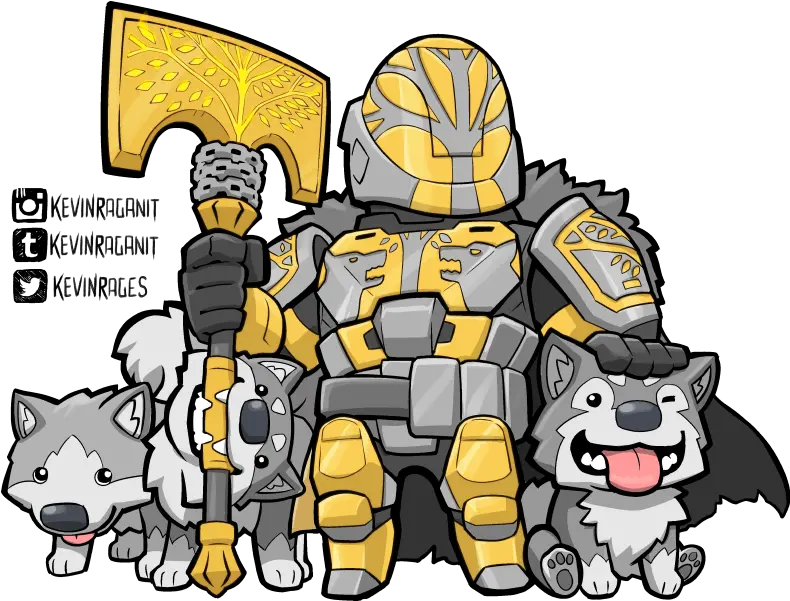 Hunter Clipart Destiny Iron Wolves Tshirt Full Size Png Cute Destiny Chibi Destiny Hunter Png