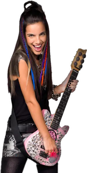 Woman With Pink Guitar Woman Guitar Png Bass Guitar Png