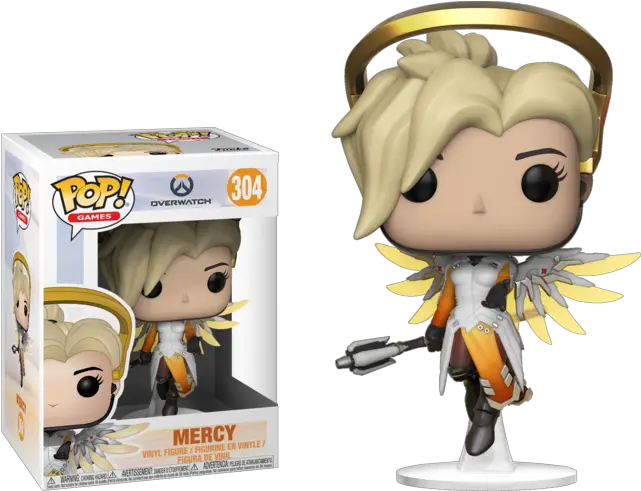 304 Overwatch Mercy Toys Collectables Funko Funko Funko Pop Overwatch Mercy Png Overwatch Mercy Logo