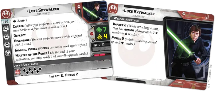 Operative Luke Unit Guide The Fifth Trooper Star Wars Legion Luke Skywalker Operative Commaned Cards Png Luke Skywalker Png