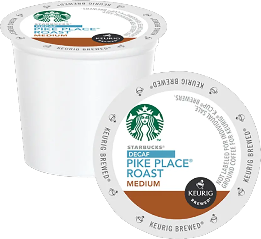 Starbucks Coffee K Cups Decaf Pike Place Medium Roast Starbucks New Logo 2011 Png Starbucks Cup Transparent Background