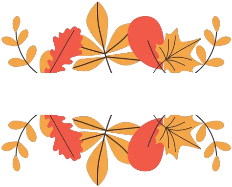 Autumn Leaves Border Elements Transparent Png U0026 Svg Vector Hojas De Otoño Png Thanksgiving Border Png