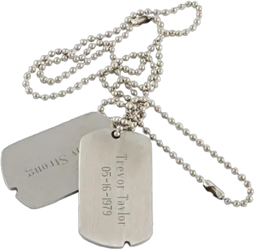 Engraved Military Dog Tags Dog Tags Military Png Dog Tag Png