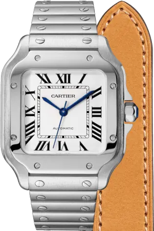 Crwssa0010 Cartier Santos Png Steel Png