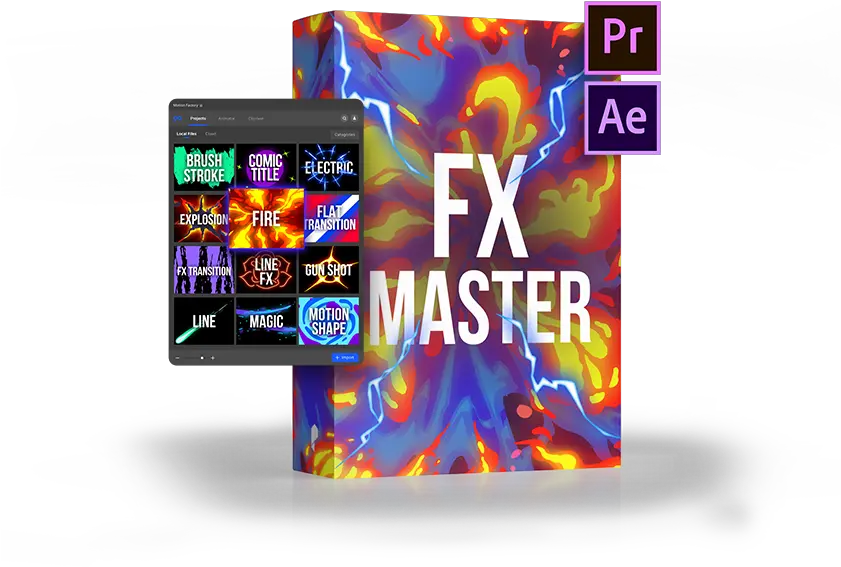 Top Animated Cartoon Fx Templates After Effects U0026 Premiere Display Png Adobe After Effect Pro Icon Png