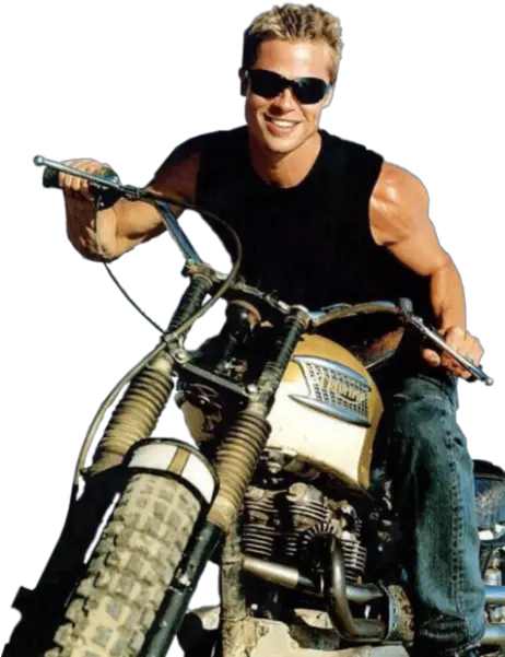 Man Robert Redford Bred Pitt Png Motorcycle Png