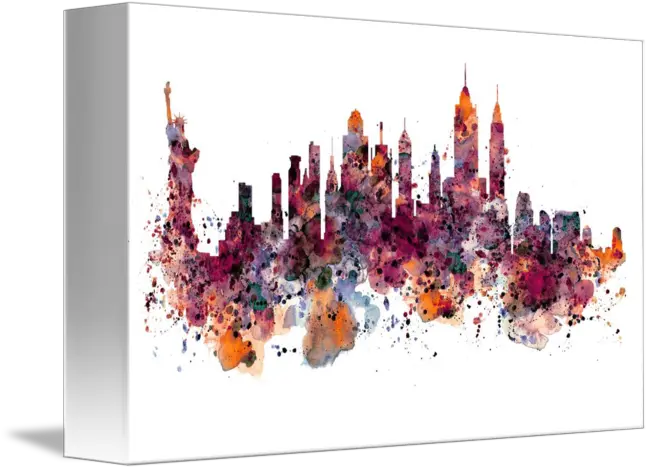 New York Skyline New York Skyline Watercolor Png New York Skyline Png