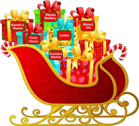 Santau0027s Sleigh Santa Sleigh With Gifts Full Size Png Christmas Top 100 2009 Santa Sleigh Transparent