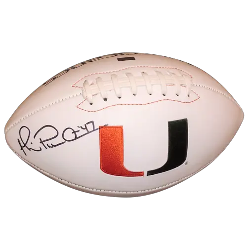 Download Michael Irvin Autographed American Football Png Miami Hurricanes Logo Png