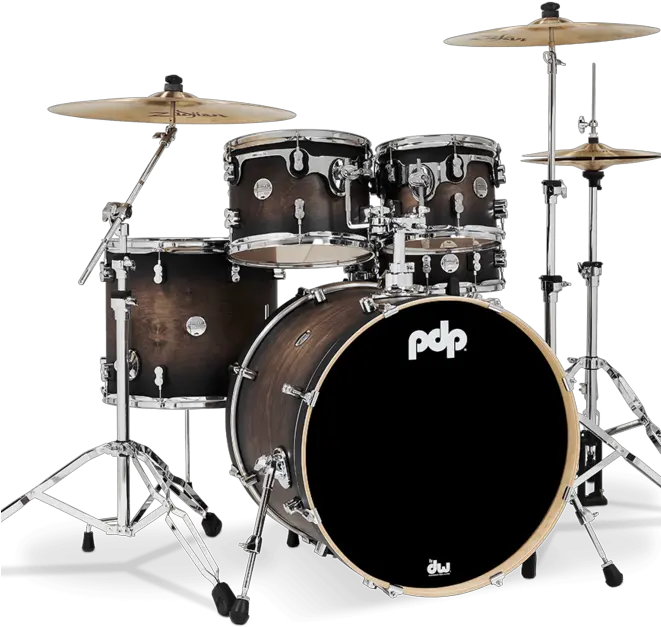 Pdp Sims Music Concept Maple Satin Charcoal Burst Lacquer 7 Piece Kit Png Pearl Icon Rack