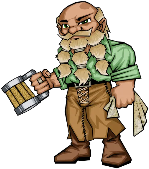 Bartender Drawing Dwarf Dwarven Bartender Transparent Dwarf Bartender Png Bartender Png